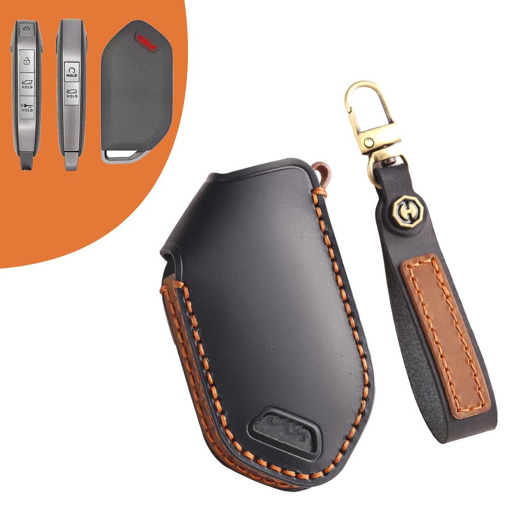Kia Genuine Leather Car Key Cover Handmade forK3/K4/KX3/K5/KX57