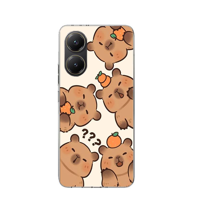 Funny Capybara Cartoon Animal Phone Case For Xiaomi Poco X3 X5 X6 X7 X4 Nfc F7 Ultra F6 F5 Pro F4 Gt F3 M6 M5S M4 M3 Art Cover C