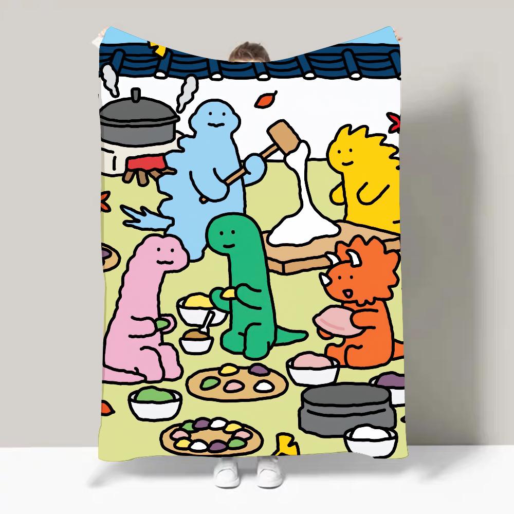 Cartoon J-Joguman Studio Cute Blanket Design Lightweight  For Dorms, Naps, Living Room, Office,Sofa,All-Season