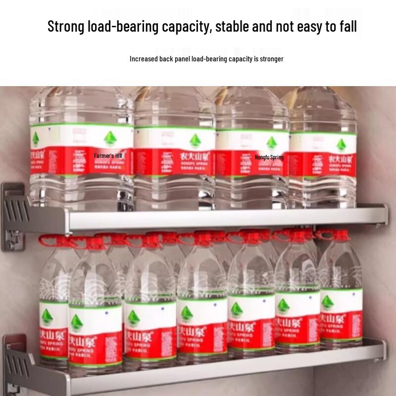 Wall-Mounted Carbon Steel Kitchen Storage Rack