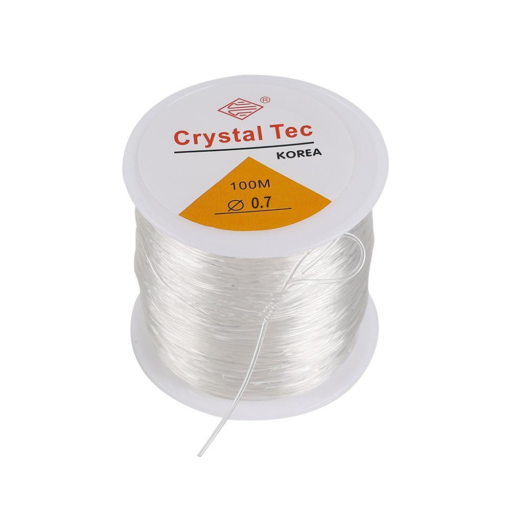 0,8-1 mm Transparente Kristall-Schnur Fäden DIY Basteln Nähzubehör Stark Elastisch Dehnbar Perlen Schnur Armband Schmuckherstellung