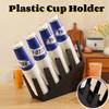 Plastic Disposable Cup Holder 2/4 Grids Counter Paper Cup Stand  for Coffee Milk Tea Shop Bar