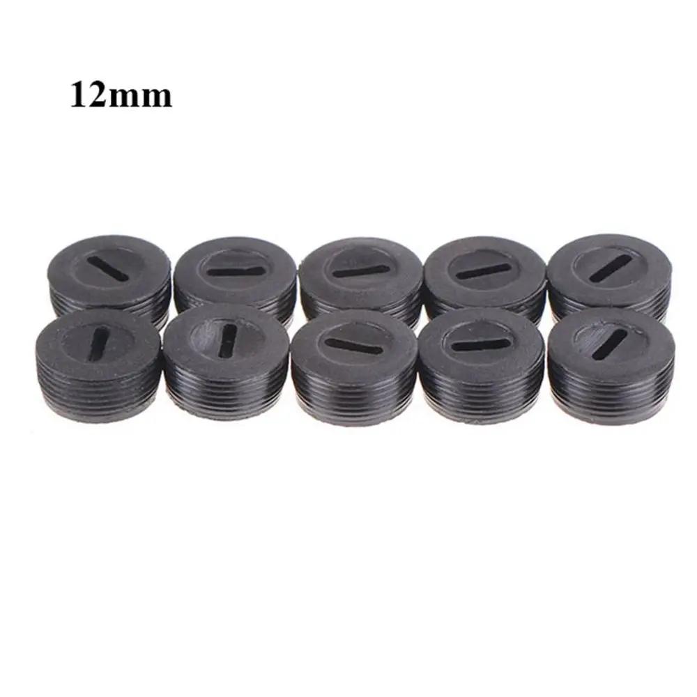 10 Pcs Case Dia.12mm/13mm / 14mm / 15mm / 16mm / 17mm/18mm / 20mm / 22mm Black Plastic Screw Carbon Brush Holder Caps Power Tool