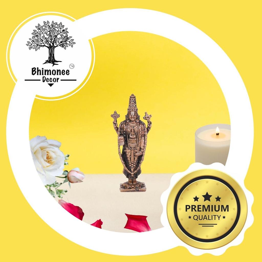 Handmade Copper Balaji Idol | 2.25 Inches | Patina Antique Finish