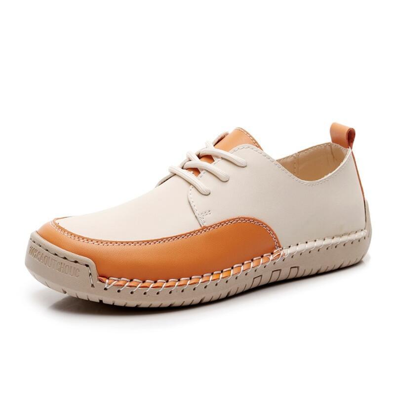 New Women's Flat Shoes Fashion Women Loafer Outdoor Slip On Women Shoes High Quality Leather Casual Shoes  Mujer Sneakers