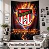 Wall Hanging Tapestry With Custom Name & Text, Southampton FC Decorative Tapestry For Bedroom
