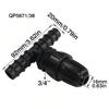 IBC Tank T-type Bulkhead Tee, Plastic Hose Barb Connector for Water Tank, Aquarium & car wash