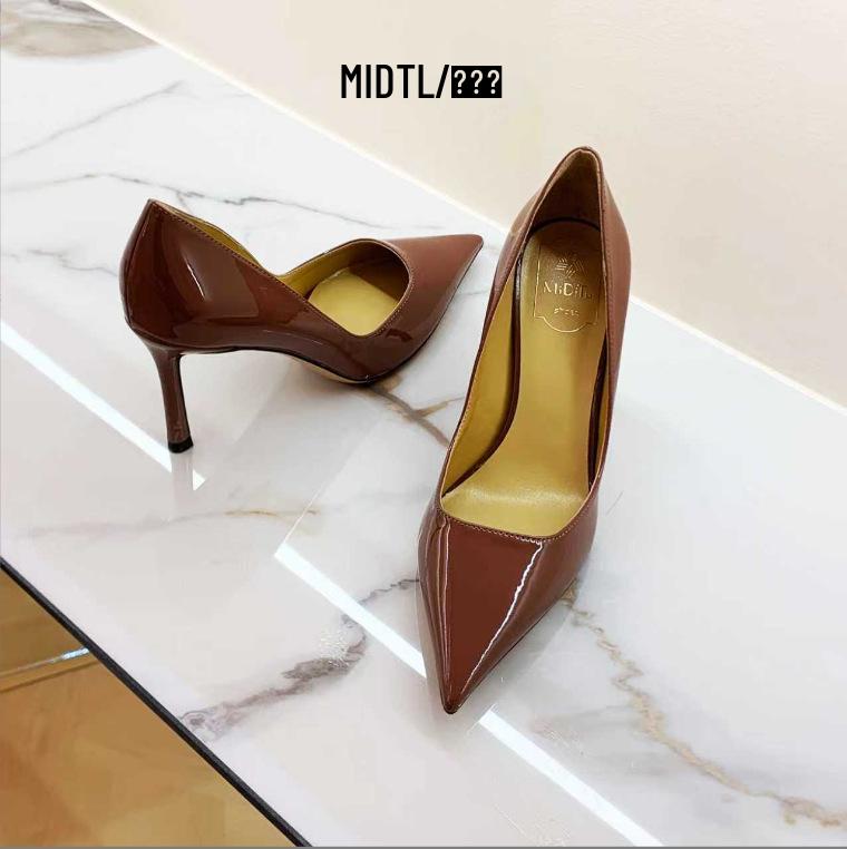 Leder Spitzschuh Stiletto High Heels 2025