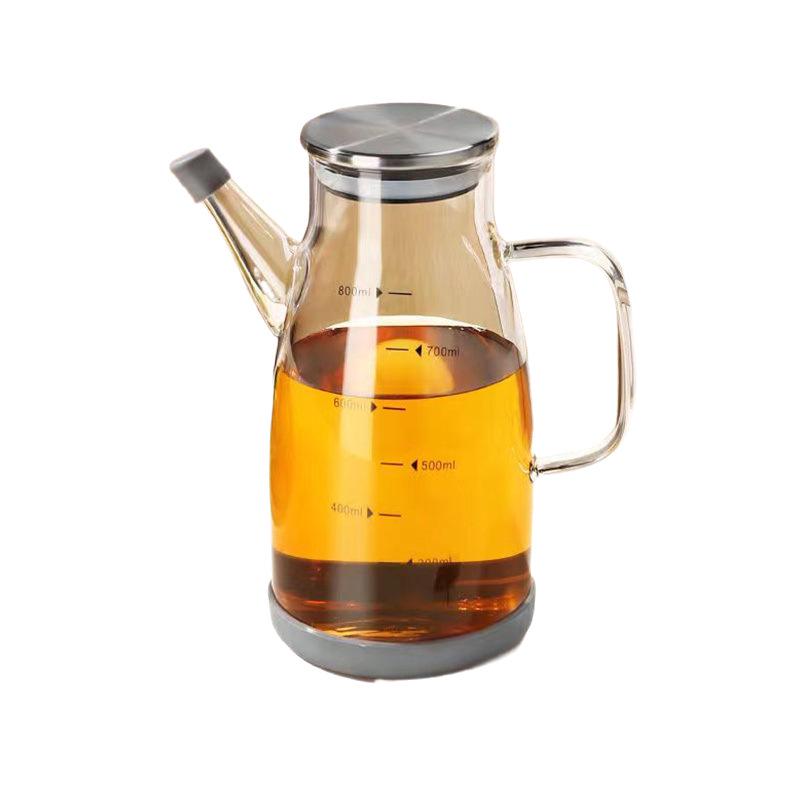 High Borosilicate Non-Drip Glass Oil Pot with Eagle Spout for Oil, Soy Sauce, and Vinegar
