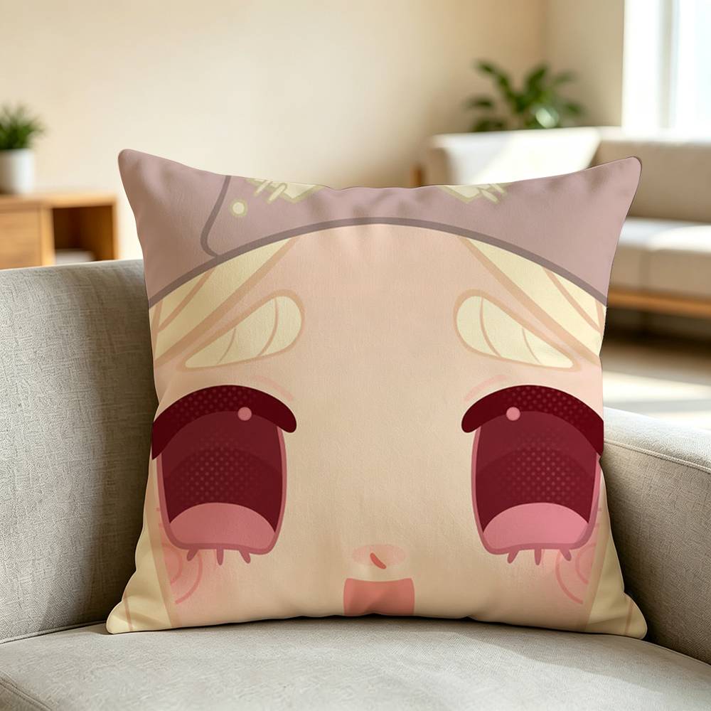 A-Anime Gachiakuta Riyo Reaper Regto Pillow Case Square Double-Sided Sofa Cushion Cover Bedroom Bedside Pillow