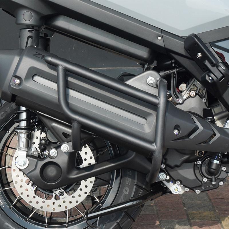 Compatible with 26 models: Zongshen 368G Exhaust Guard for Motorcycle Modification - Muffler Bumper, Soundproof, Anti-Fall Bar.
