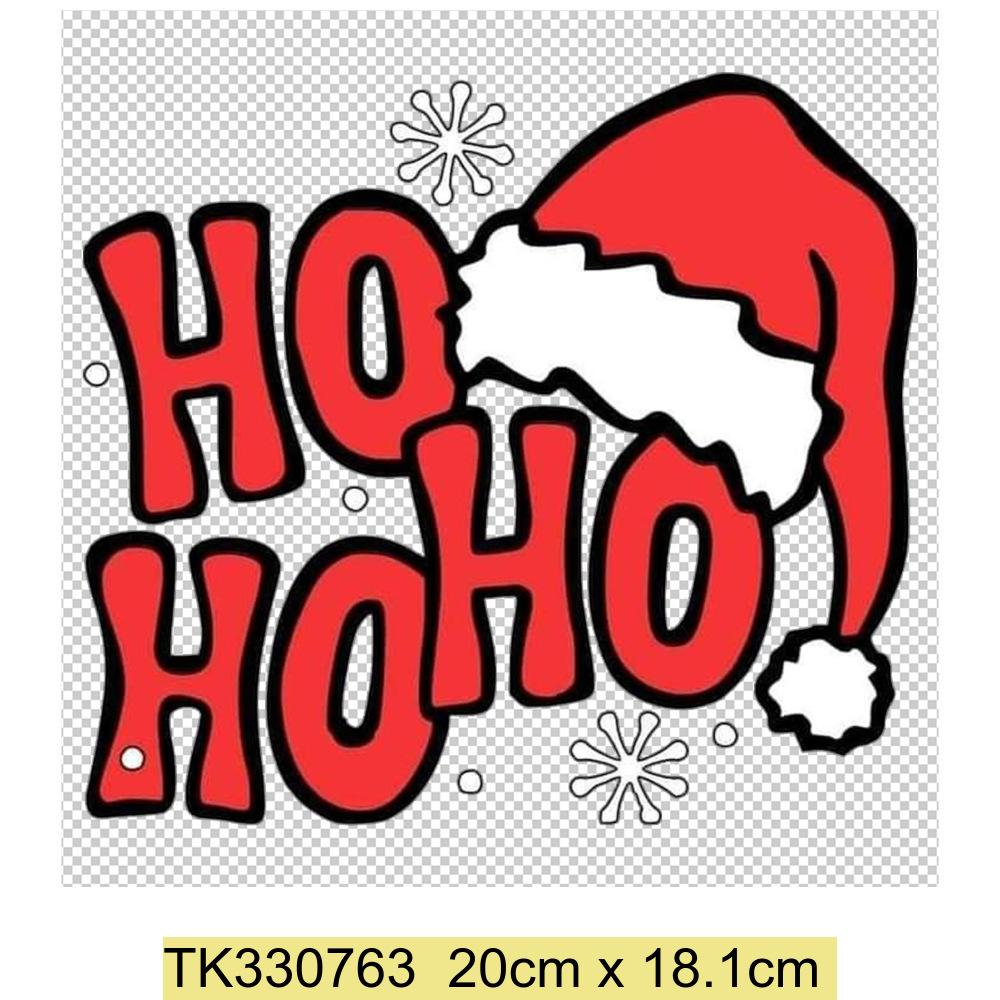 Iron On Christmas Snowmen Santa Claus Christmas Trees  Patch DIY Heat Transfer Tops Appliqued Vinyl Iron On Clothes Stickers