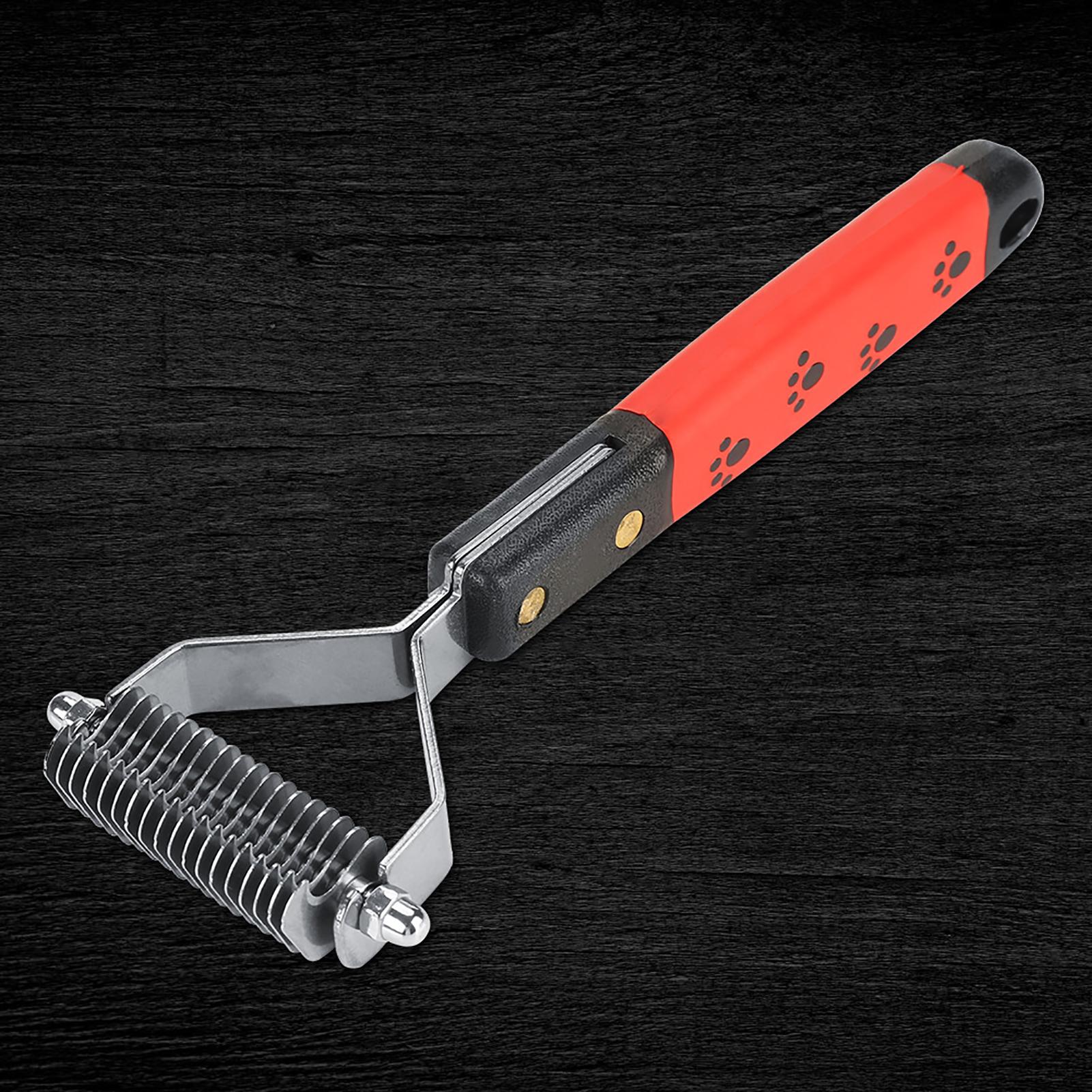 

Pet Hair Comb Stainless Steel Pin Grooming Deshedding Tool for Dogs Cats Long Hair 18 Rakes