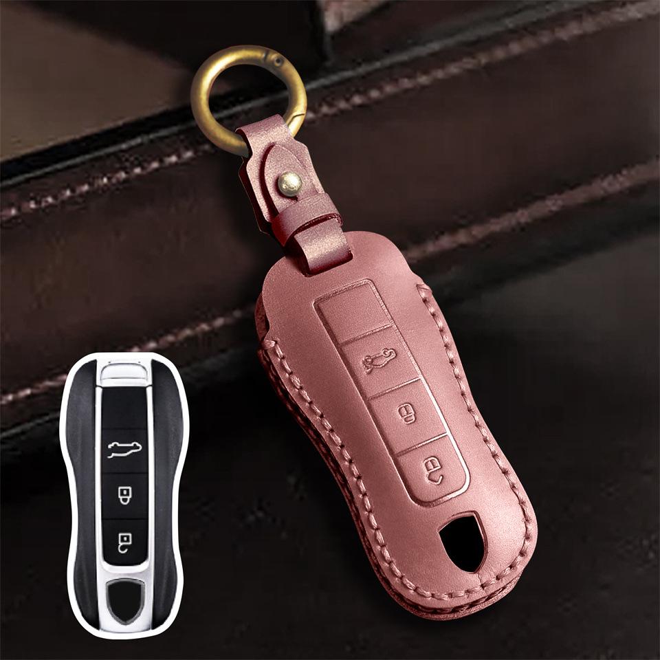 

Porsche 718 Cayenne Cayman Genuine Leather Car Key Cover