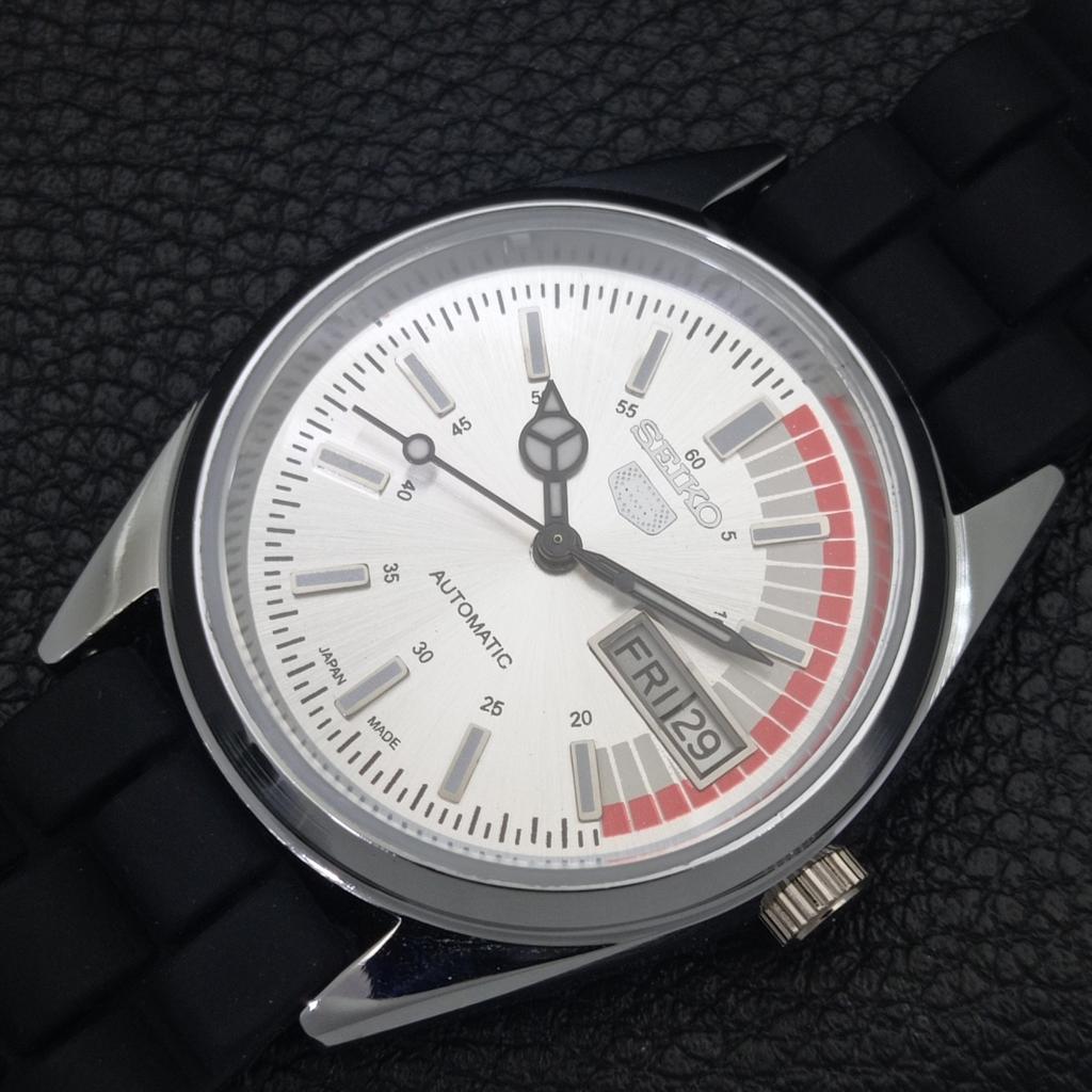 JAPAN VINTAGE REFURBISHED SEIKO 5 AUTOMATIC 6309A MENS SILVER WATCH A440737-9 Sk-a440737-1