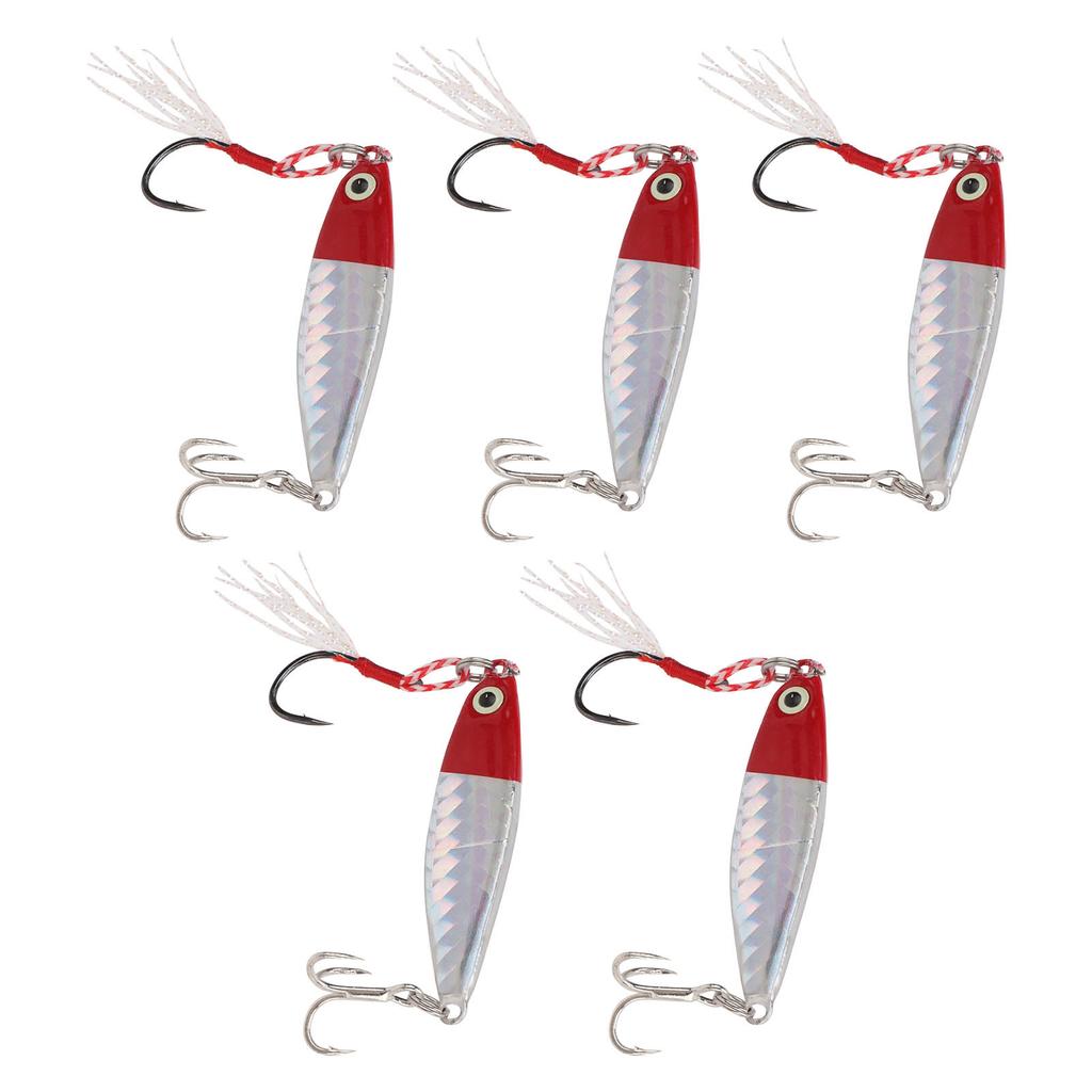 5Pcs 15g Metal Vib Hard Fishing Lures Jigging Fishing Baits Artificial Hard Lure with Sequin Laser