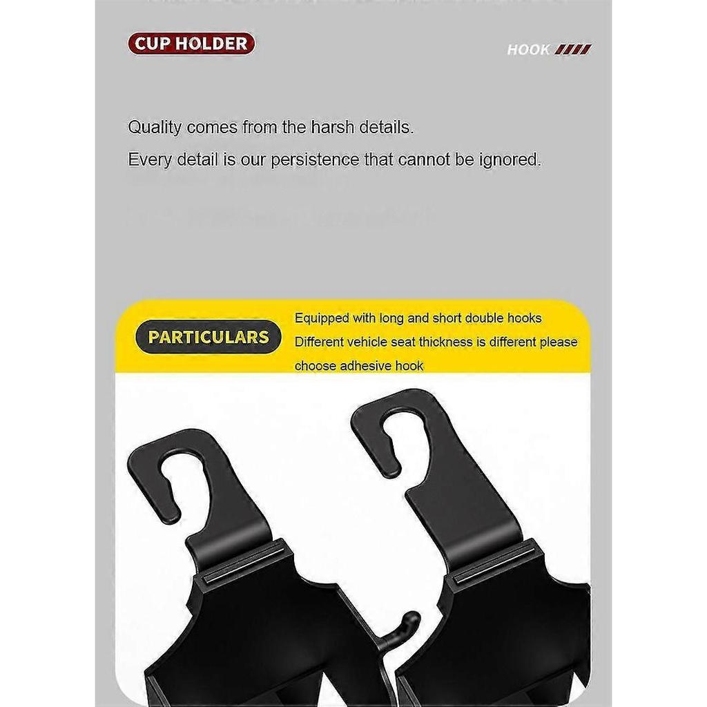 Car Seat Headrest Hook Hanger Storage Organizer Universal With Cup Holder For Handbag Fit Universal Vehicle Car Accessories - Ri