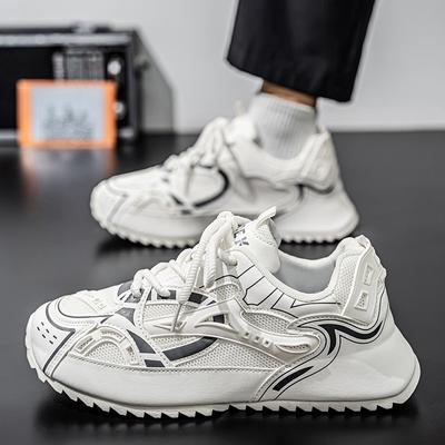 Herrenschuhe neu Sommer Papa Plateau-Sneakers erhöht lässig vielseitig Mesh atmungsaktiv Sport Freizeitschuhe