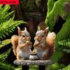 Classic Bohemian Style Squirrel Garden Logo, Animal Themed Outdoor Decoration, Suitable for Gardens, Lawns, Parks, Cemeteries