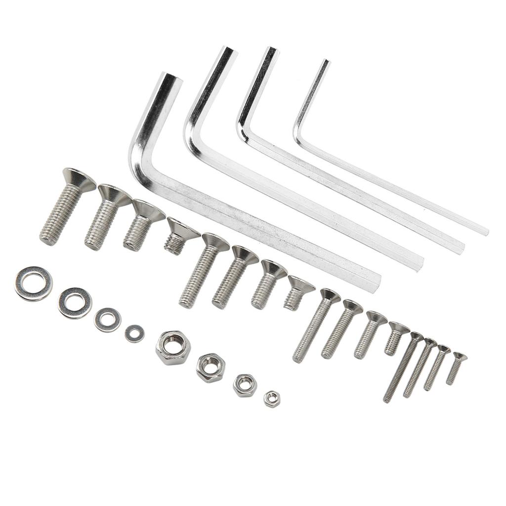 1220PCS Screw Nut Washer Kit Flat Head Hex Socket 304 Stainless Steel M2 M3 M4 M5 Screw Assembly Kit