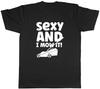 Sexy And I Mow It Gardening Black Mens Unisex T-Shirt Tee Gift