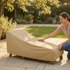 Patio Chaise Lounge Cover Khaki Tailored Fit
