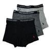 [POLO RALPH LAUREN] Boxer Briefs, Shorts, 3-Pack Assorted Set, Classic Fit, Front Opening, Underwear, Men's, NCTRP3 Heather/Madison/Black (9OD) L [Par