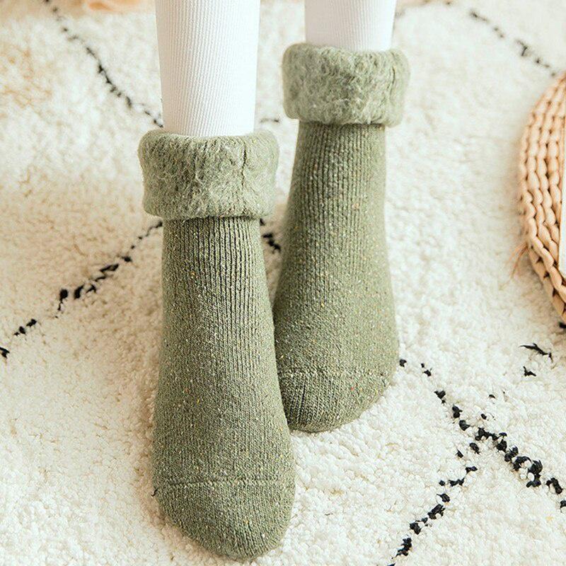 Kawaii Socks Thicker Solid Socks Merino Wool Rabbit Socks Against Cold Snow Russia Winter Warm Funny Happy Male Womens Socks