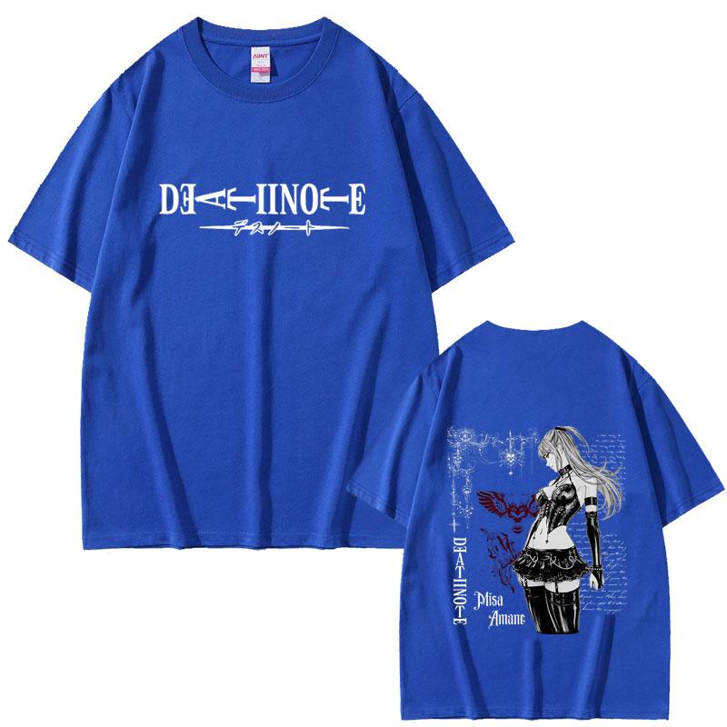 Anime Death Note Misa Merch Tshirt Unisex Women Casual Vintage Streetwear Unisex High Quality Soft Cotton Tshirt Male Fashion Tees