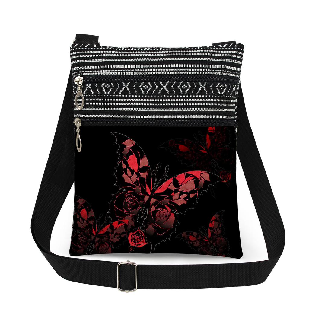 1PC Butterfly Print Tote Bags Women Shoulder Handbags Postman Package 6916