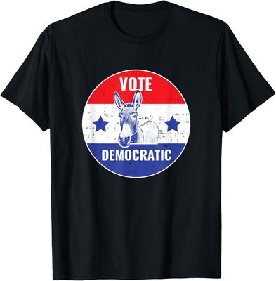 NEU LIMITIERT Wählt Demokratisch Demokrat Vintage Politisch Esel Partei T-Shirt Oberteile T-Shirt