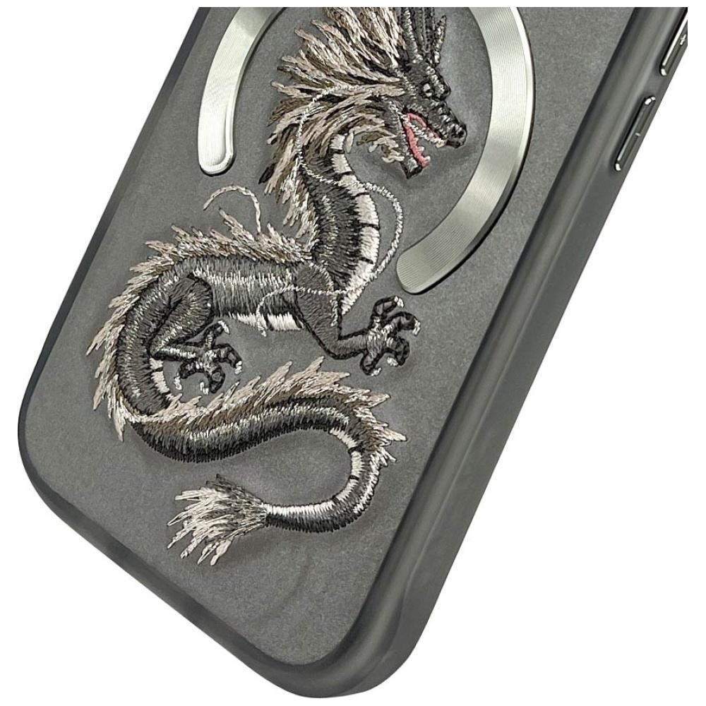 Etui Do iPhone 16 Pro Nimmy Dragon MagSafe Szare