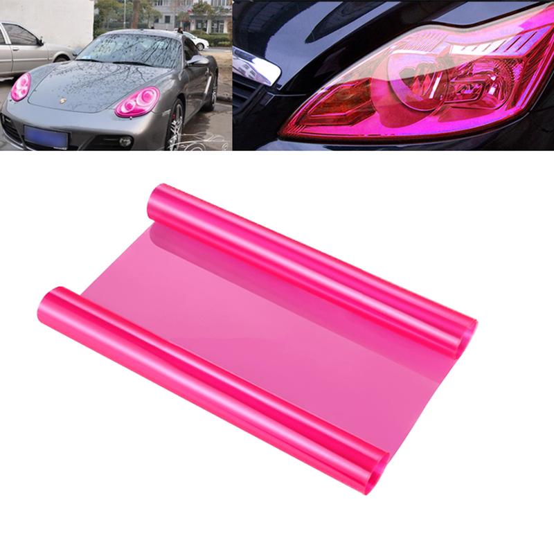 30 × 120 cm Selbstklebende Scheinwerfer Rückleuchten Nebelscheinwerfer Tönungsfolie Vinylfolie (Rosa)