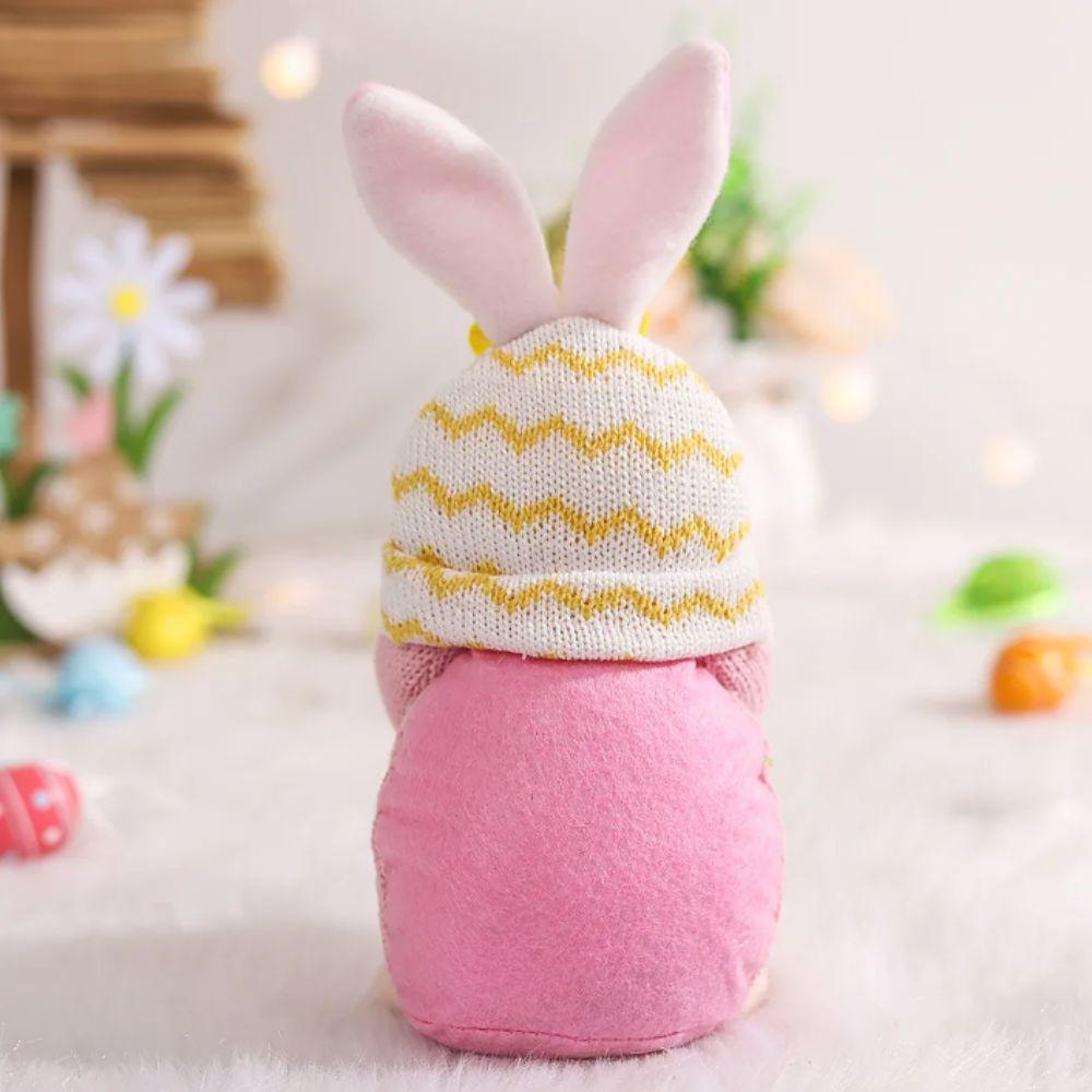 Gestrickter Stoff Osterei Puppe Hält Ei Osterzwerg Puppe Ornamente Kaninchen Puppe Kindergeschenke