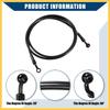 BULLSPANN Brake Hose, Clutch Hose, Resistant Hose, Bike Parts, Angle 28°+90°, Durable, Replacement, Black, 63.0 Inches (160 Cm)