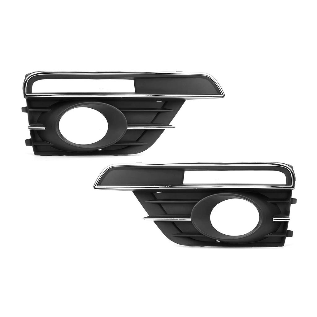 Pair Front Bumper Fog Light Grill Cover Bezel For 2016-2019 VW Beetle