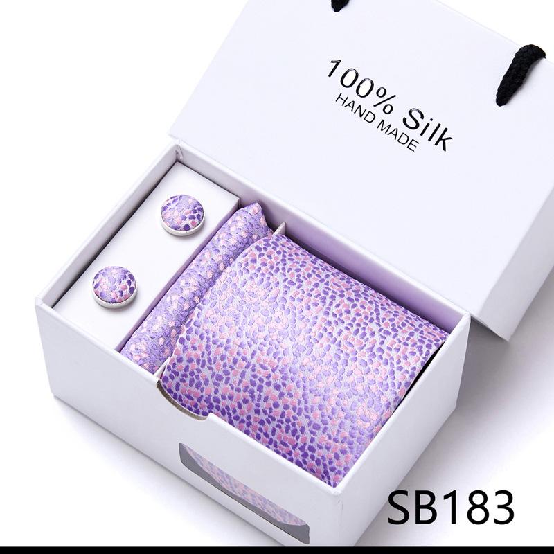 New Men'S Tie Set Gift Box 5-Piece Set Group Tie Business Dress Tie
