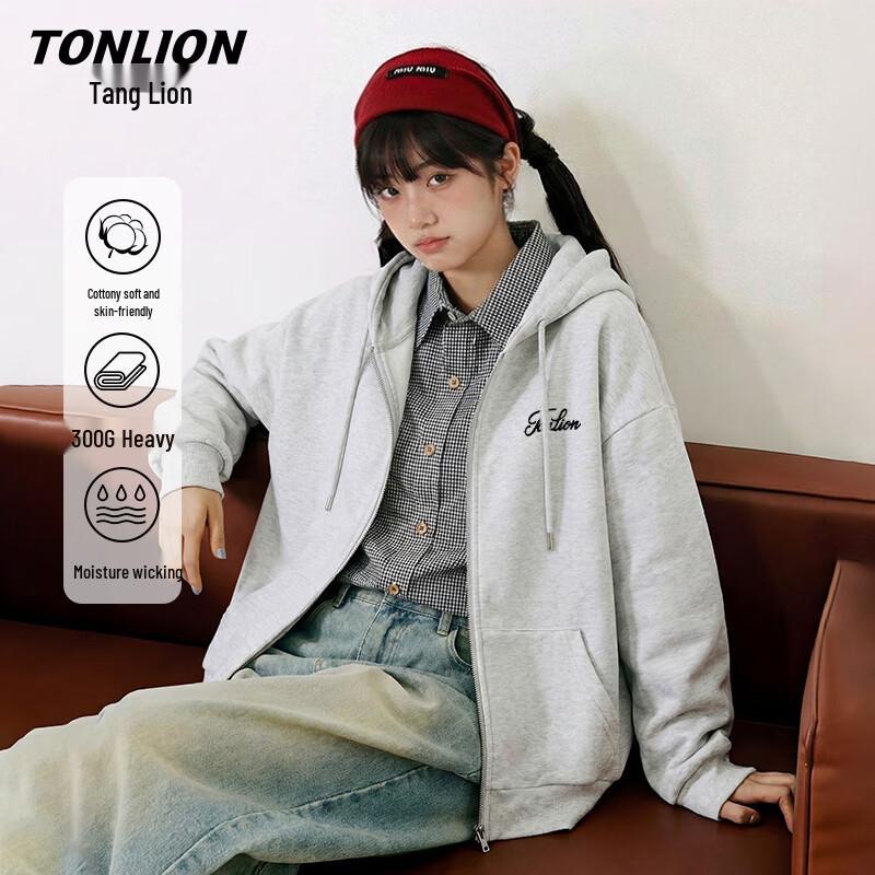 Женская толстовка с капюшоном на молнии TonLion 2XL