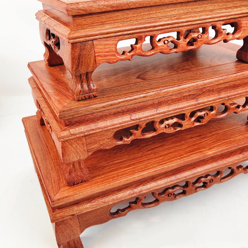 Karin Solid Wood Handicraft Stand for Vase, Pot, Bonsai, or Teapot Ornament