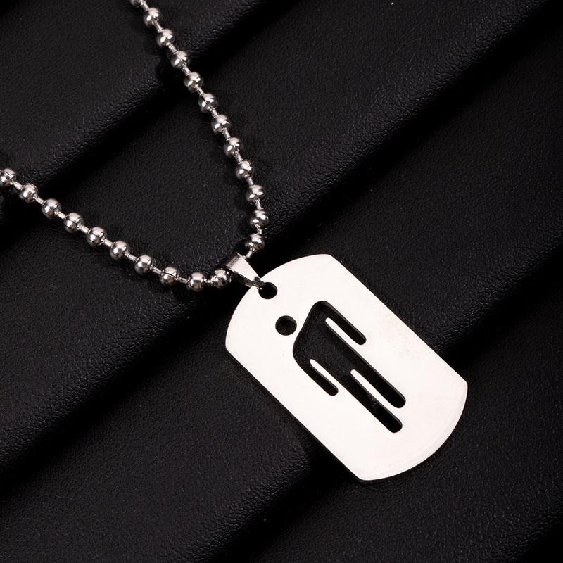 Hip Hop Bad Guy Villain Necklace Stainless Steel Hollow Pendant Couples Necklace