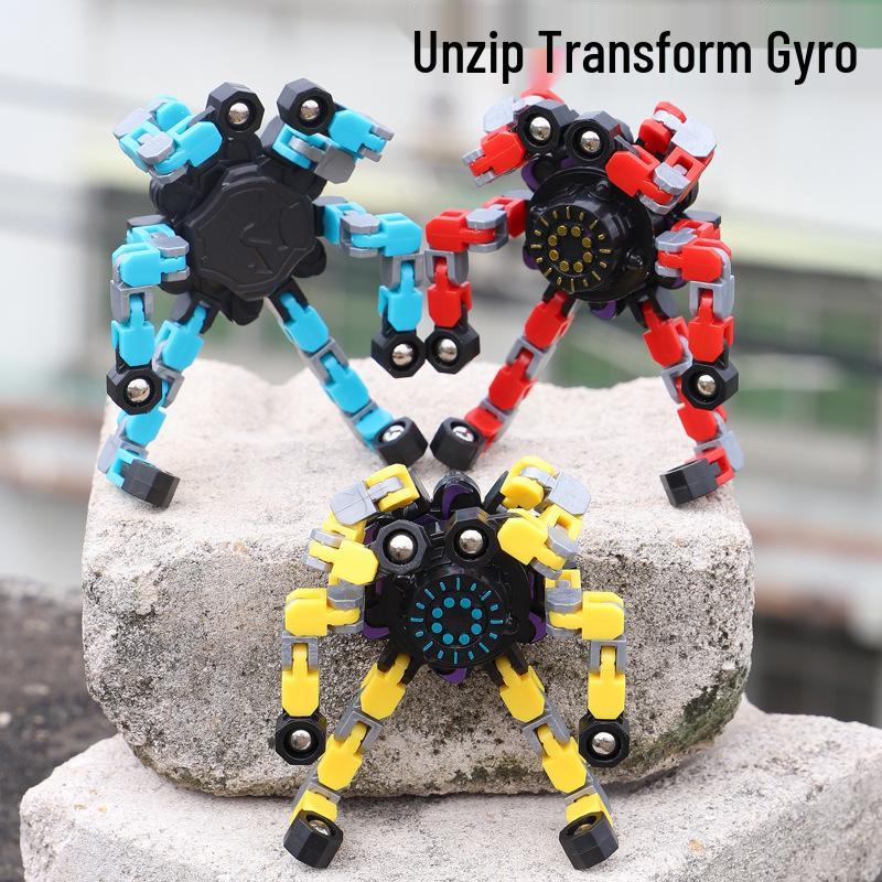 Transformable Magnetic Robot Fidget Spinner for Children