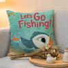 Cushion Cover  Linen  SkinFriendly Soft Decorative Case for Sofa Home Decor Kwaii Puffin Rock PPreschool Pillow Cover