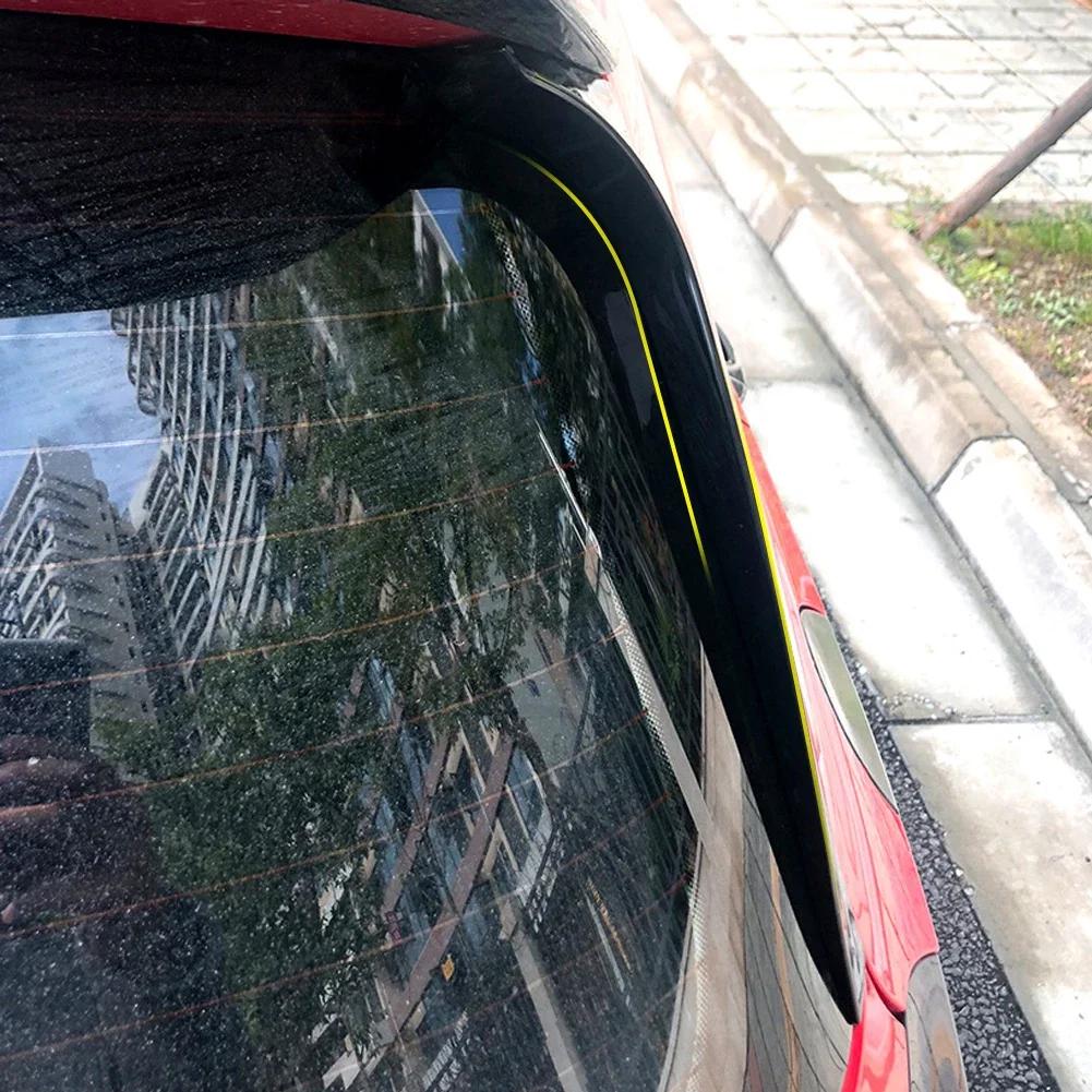 Per VW Golf 6 MK6 GTI GTR GTD R R20 2008 A 2013 Spoiler Canard Divisore per Finestrino Posteriore Laterale del Bagagliaio in Nero Lucido ABS di Alta Qualità