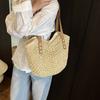 New Retro Large-capacity Bag Women's Fresh Straw Summer Beach Bag Shoulder Bag Vacation Women's Bag