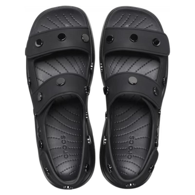 Crocs Clogs Skyline Studded Sandals 'Black' Women's