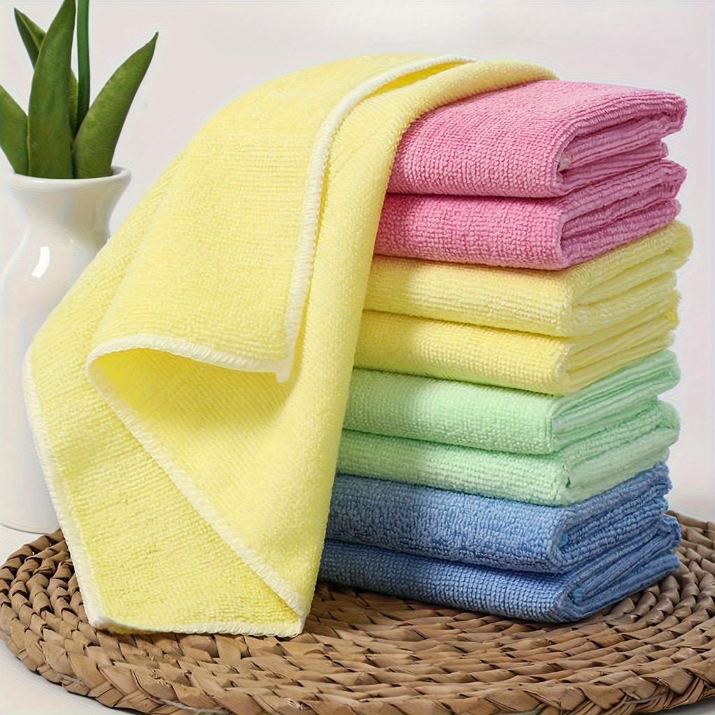 10pcs Super Absorbent Lint-Free Cleaning Cloths - Reusable Fast Drying Polyester Towels for Car,Kitchen Bathroom Glass,Detailing