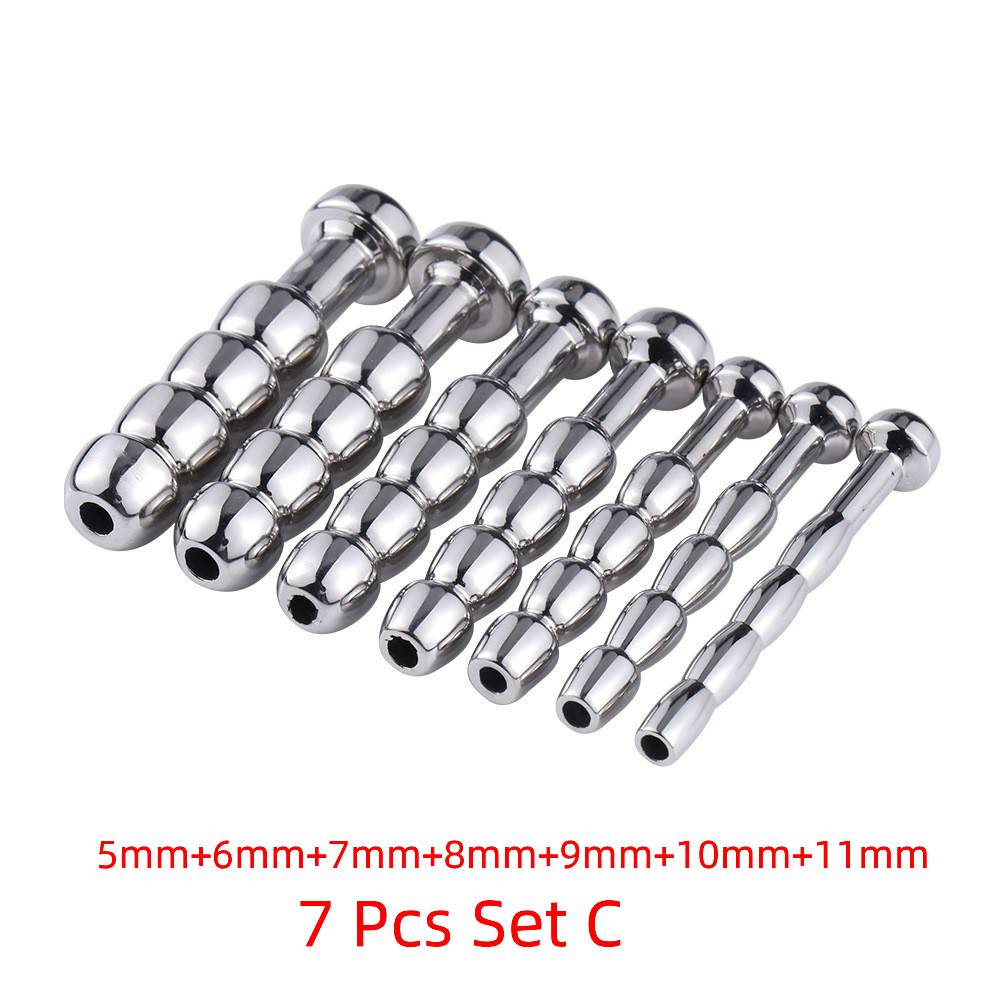Men Adult Sex Shop SM Male Penis Plug Urethra Catheter Metal Urethral Stretcher Urethral Sound Dilator Surgical Stainless Steel Penis Plug