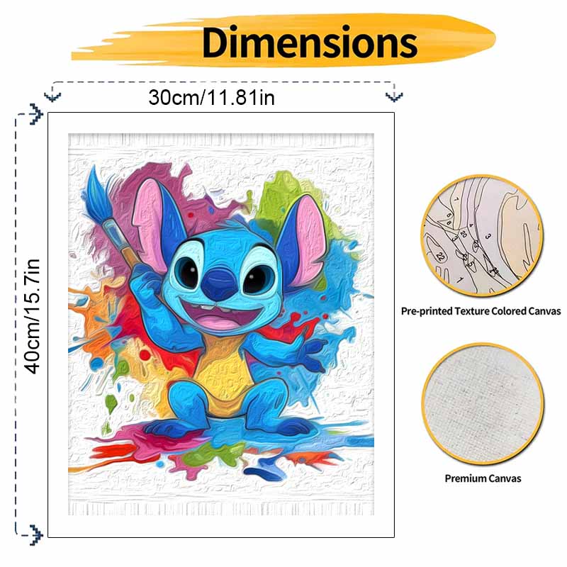 Disney Stitch Oil Painting Art Set Handmade Diy Gift Home Decoration