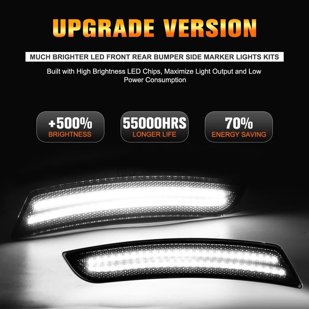 GemPro LED Side Markers for Toyota Land Cruiser 80 Sequential Turn Cornering Smoked Lenses Series, Signals, Lamps,