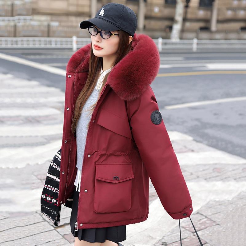 Women's Pie Overcome Mountaineering Tooling Down Cotton Clothing Medium and Long Loose Warm Tide Jacket Winter New